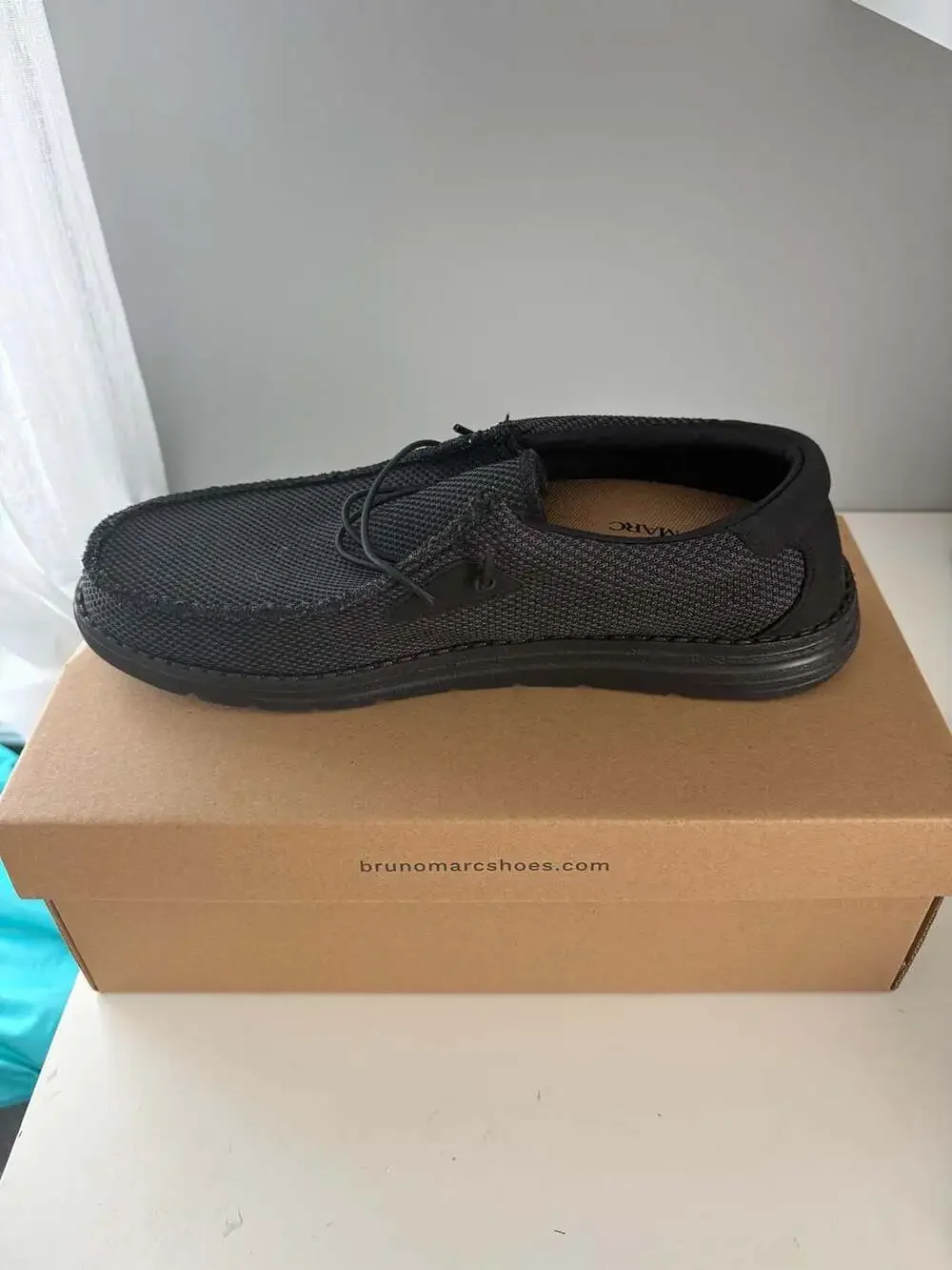 Bruno Marc Men's Mesh Casual Slip-On Loafer Black Size 11